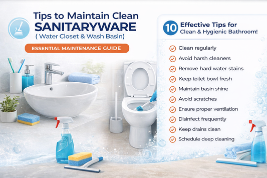 🛁 Tips to Maintain Clean Sanitaryware (Water Closet & Wash Basin)