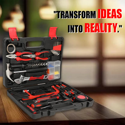 LINK Prabal 126-Piece DIY Hand Tool Kit – Complete Home Repair Tool Set with Wrench, Pliers, Screwdrivers, Hacksaw, Hardware Accessories & Storage Case