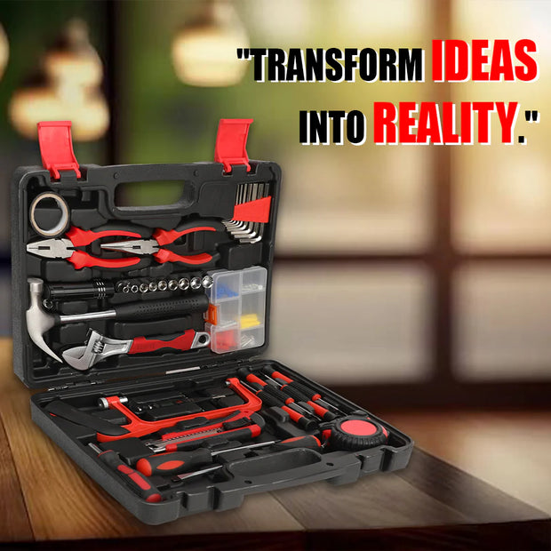 LINK Prabal 126-Piece DIY Hand Tool Kit – Complete Home Repair Tool Set with Wrench, Pliers, Screwdrivers, Hacksaw, Hardware Accessories & Storage Case
