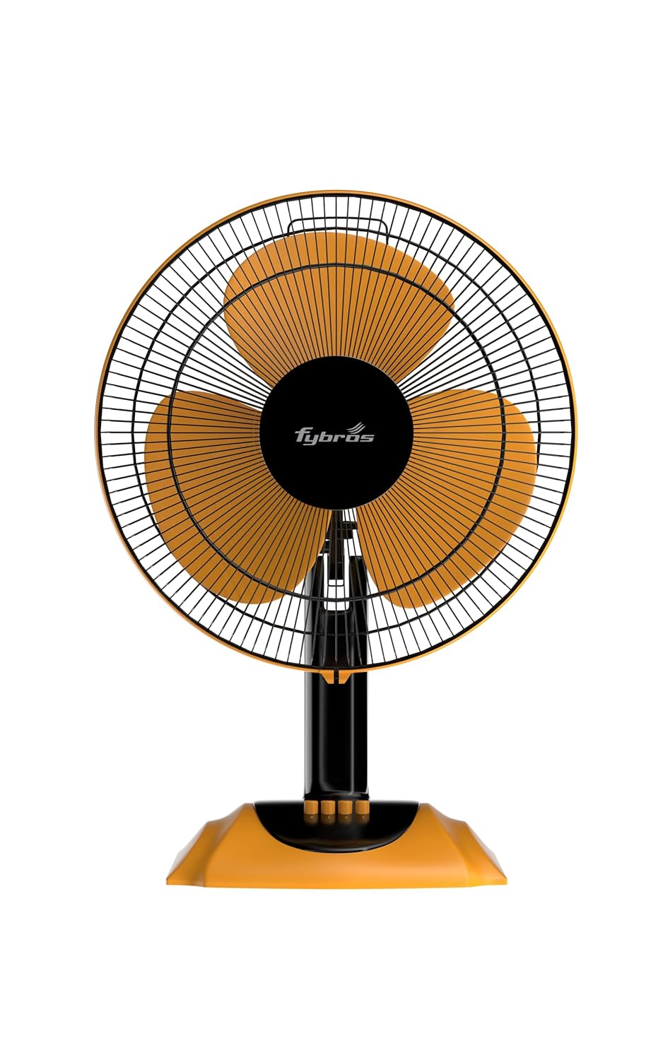 FYBROS Vayu Table Fan Ns 400 MM Black Orange - High Speed Table Fan