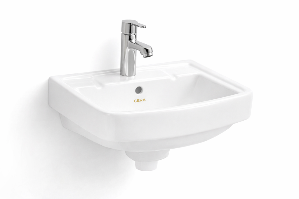 CERA Cadis Wall hung Wash basin - White