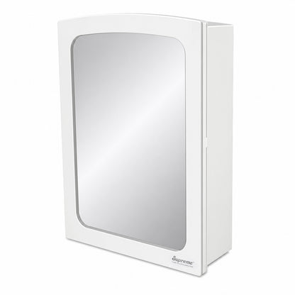 Supreme Photon Heavy PVC Bathroom Mirror Cabinet | Wall Mounted Storage Cabinet with Mirror | Spacious Compartments | White Finish