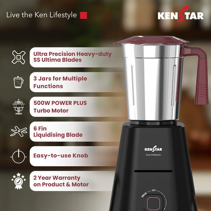 Kenstar Karishmatic 500W Mixer Grinder
