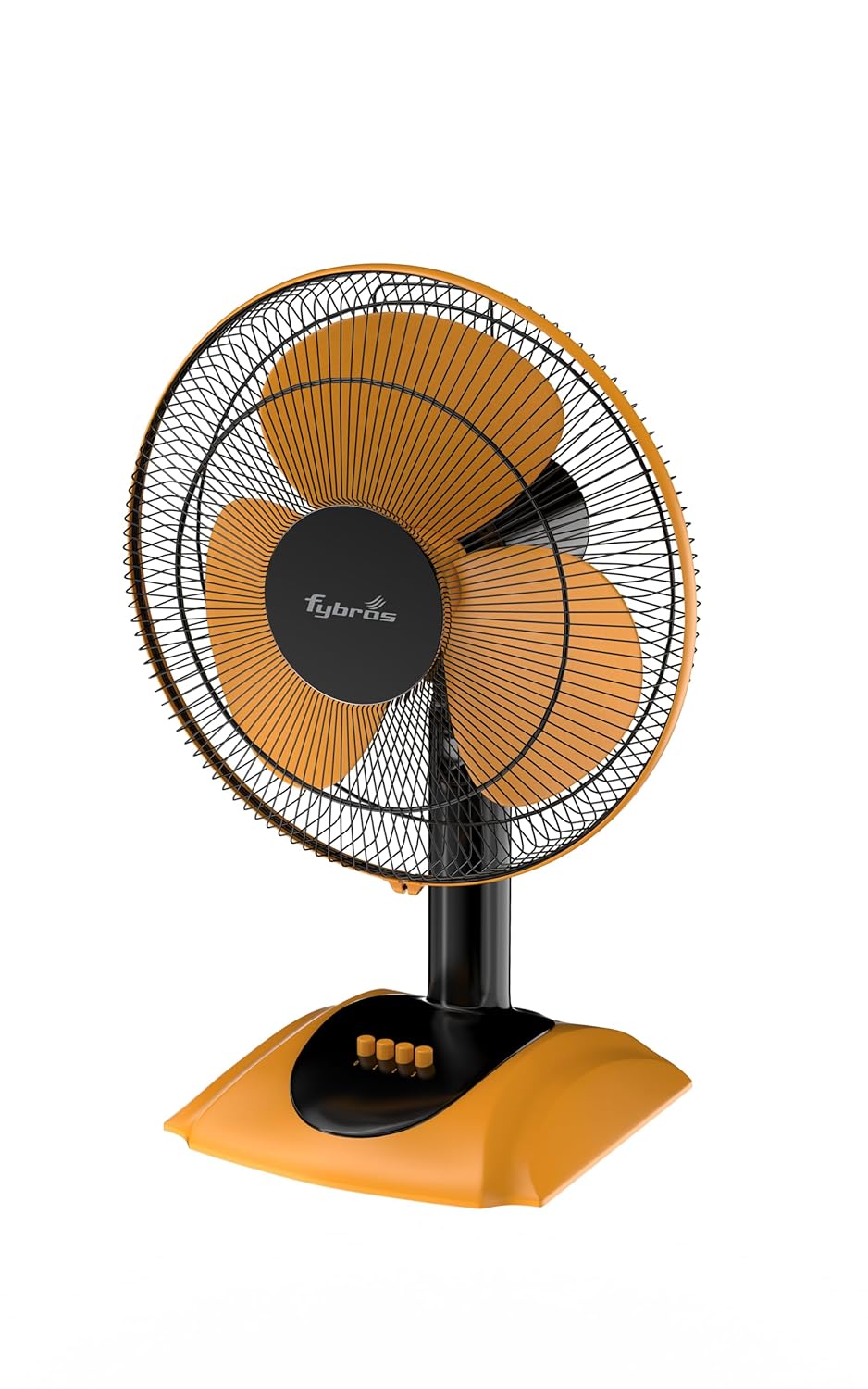 FYBROS Vayu Table Fan Ns 400 MM Black Orange - High Speed Table Fan