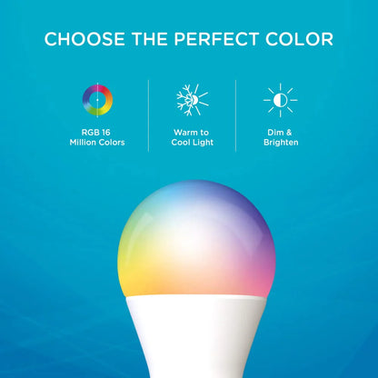Qubo 9W B22 Smart LED Bulb by Hero Group | 16 Million Colors, Wi-Fi & Bluetooth, Alexa & Google Assistant Compatible
