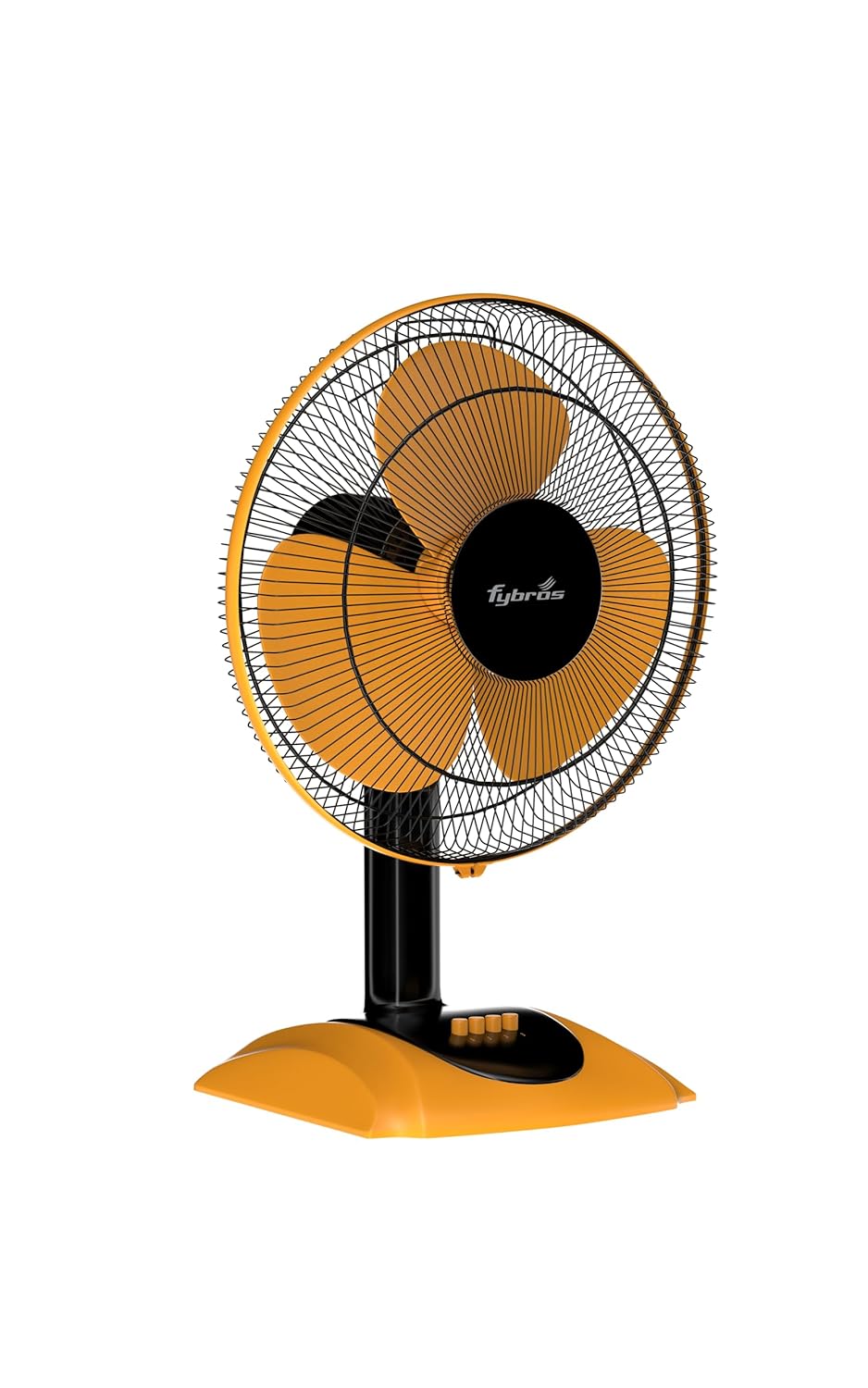 FYBROS Vayu Table Fan Ns 400 MM Black Orange - High Speed Table Fan