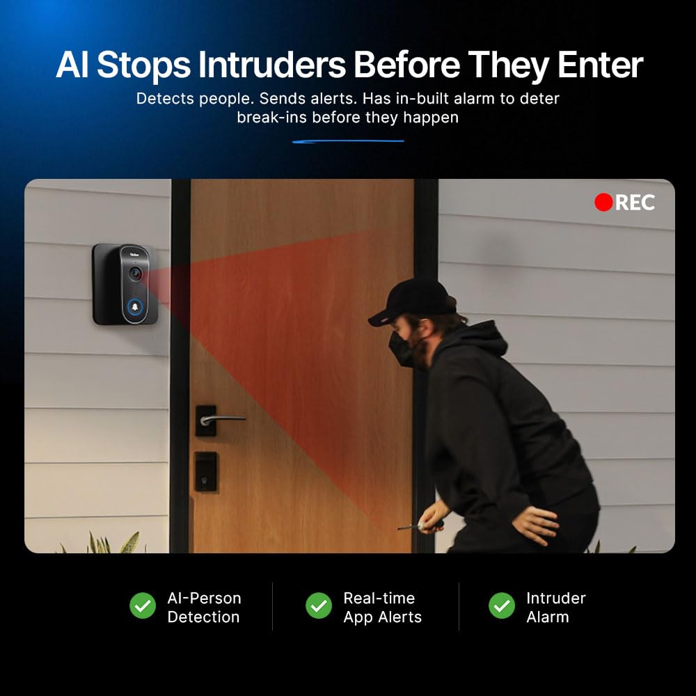 Qubo Smart Wi-Fi Video Doorbell Pro 2K