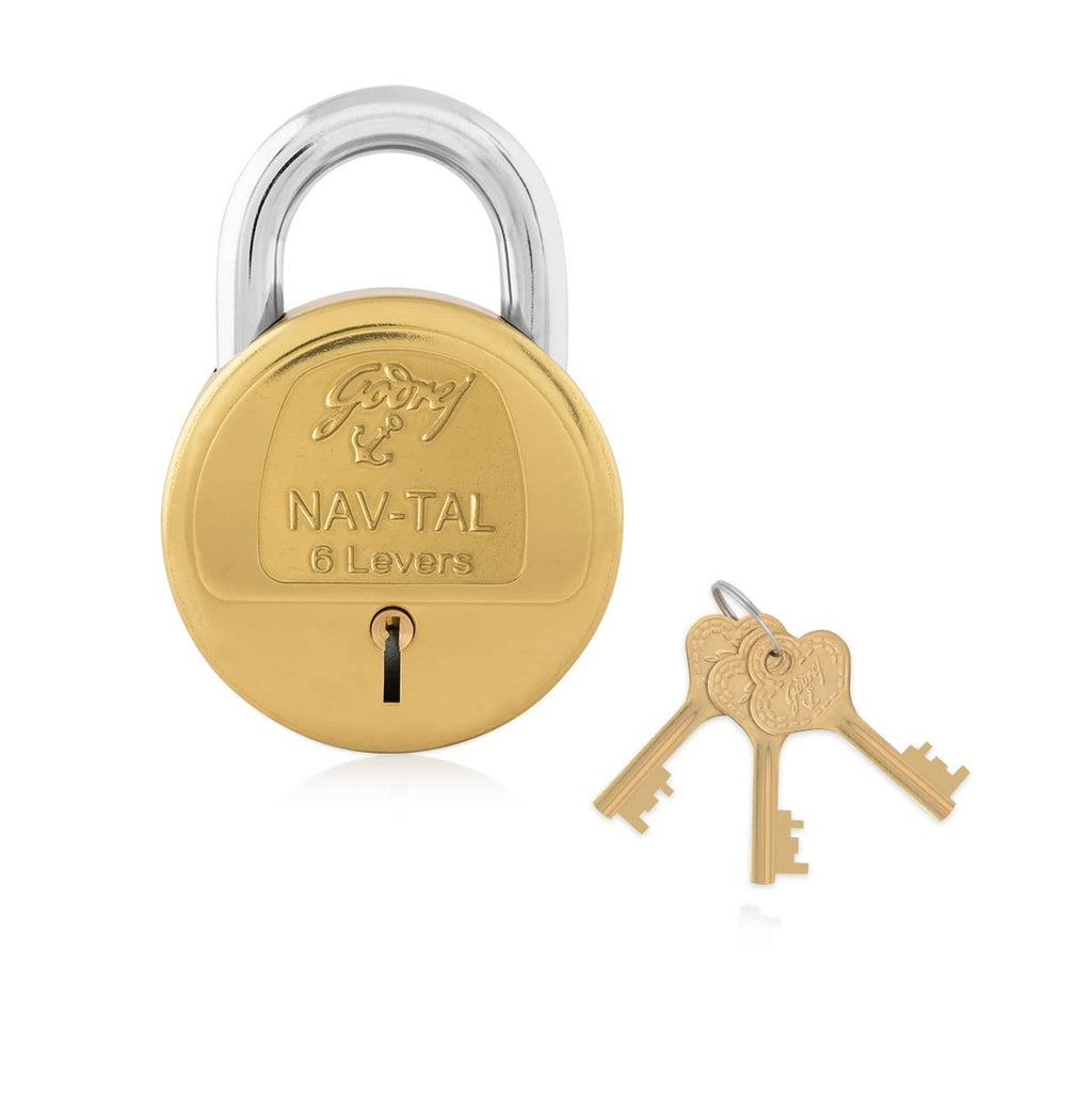 Godrej Navtal 6 Lever Brass Lock