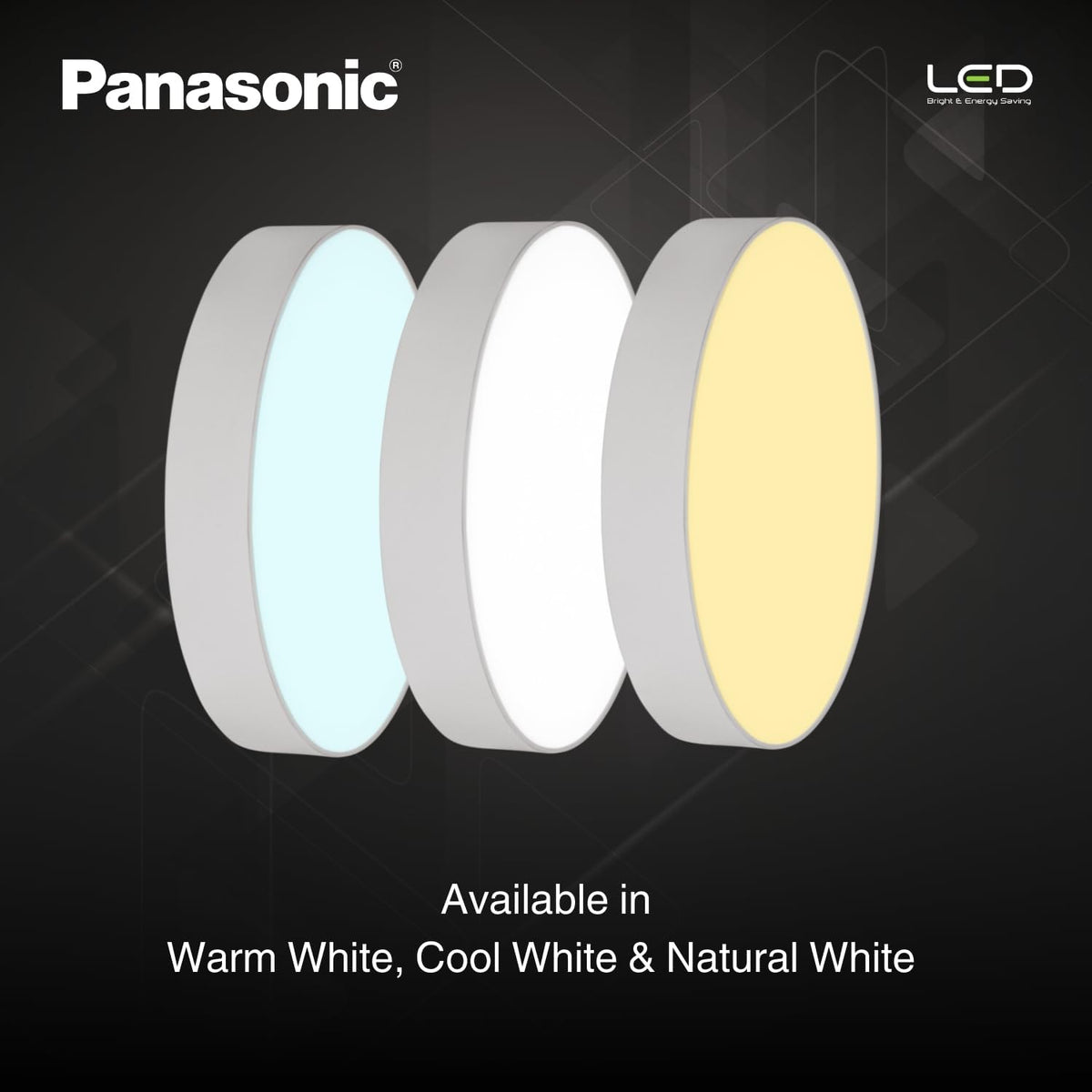 Panasonic Surface LED Light | Cool White, Warm White, Natural White