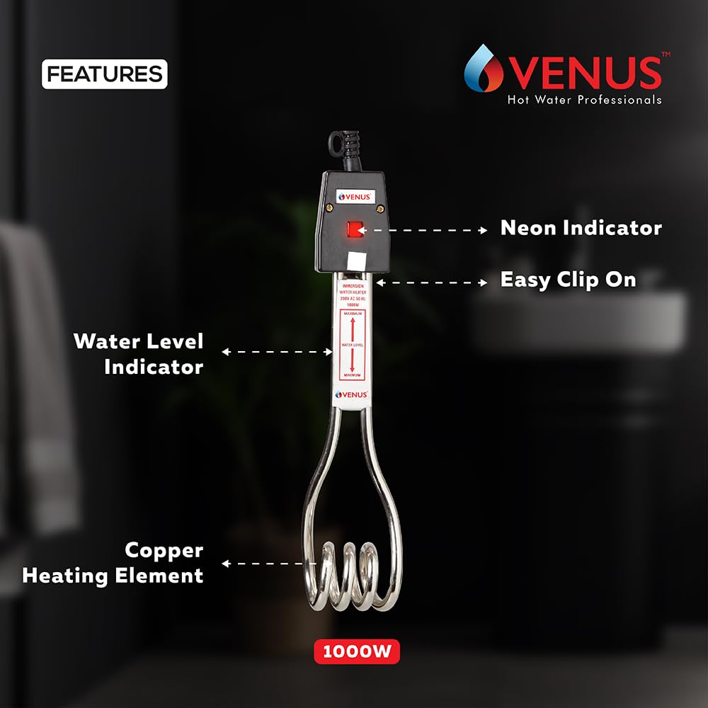 VENUS 1000W Immersion Water Heater Rod