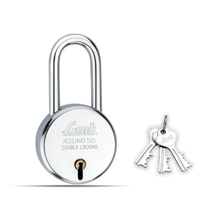 Link Locks Round 50MM Long Shackle Padlock