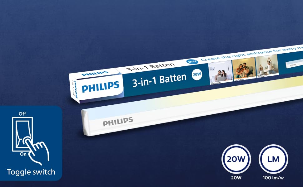 Philips 20W 3-in-1 LED Tube