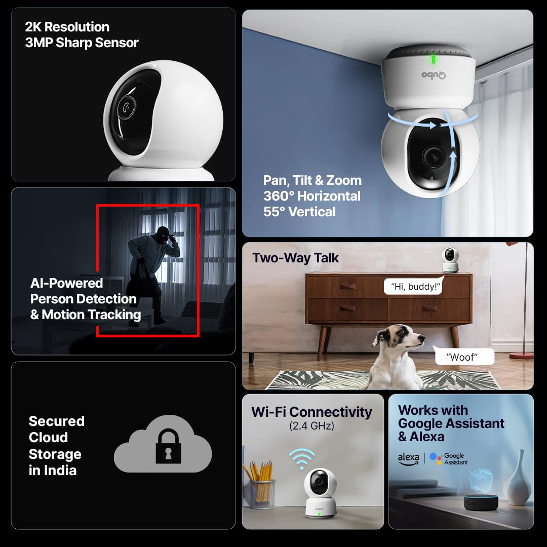 Qubo Smart 360° 3MP CCTV Camera