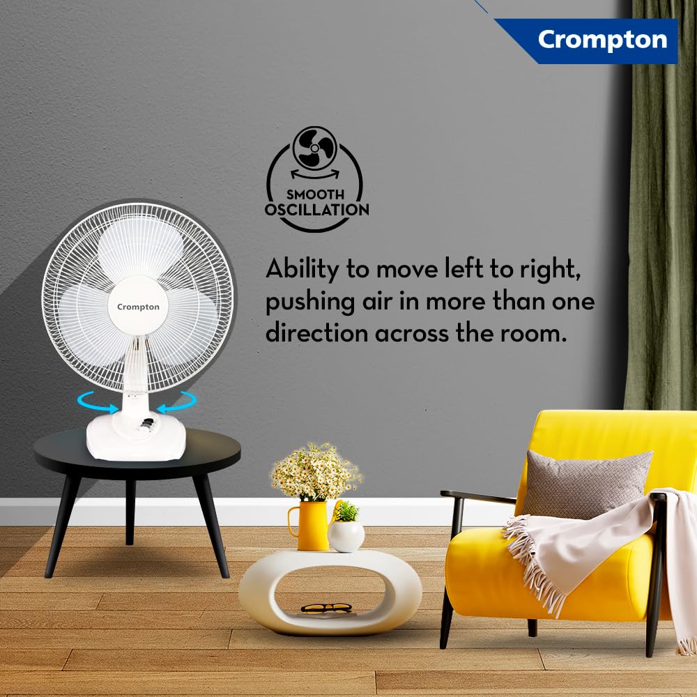 Crompton High Flo Waveplus Table Fan