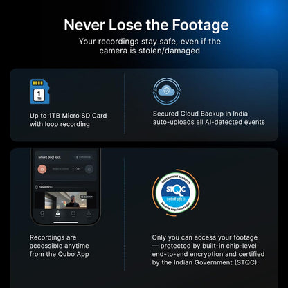 Qubo Smart Wi-Fi Video Doorbell Pro 2K