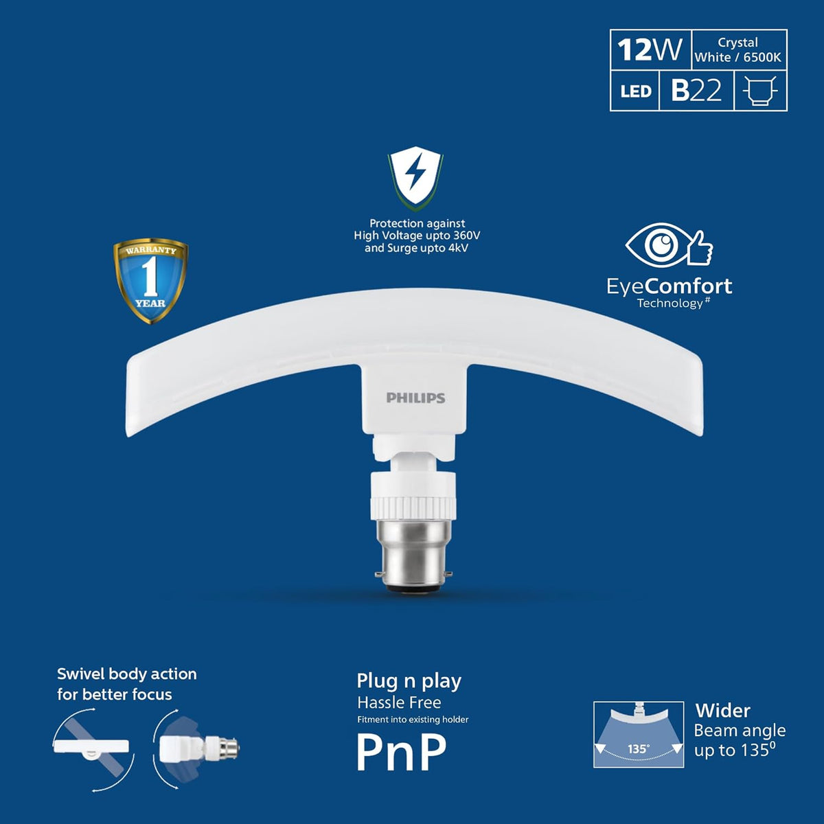 Philips Stellar Bright Curvy LED T-Bulb