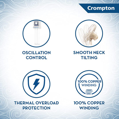Crompton High Flo Waveplus Wall Mount Fan