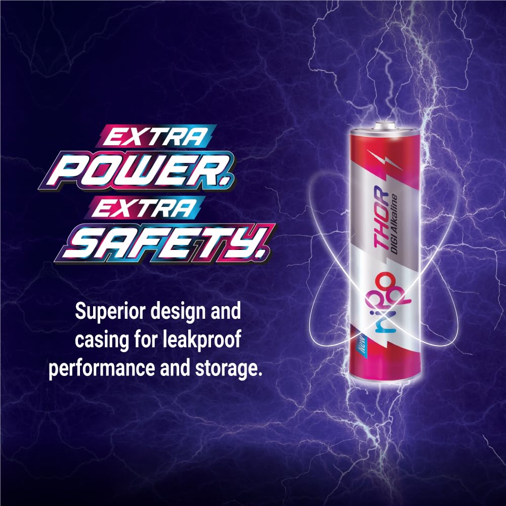 Nippo Thor Alkaline AA Batteries - Pack of 10