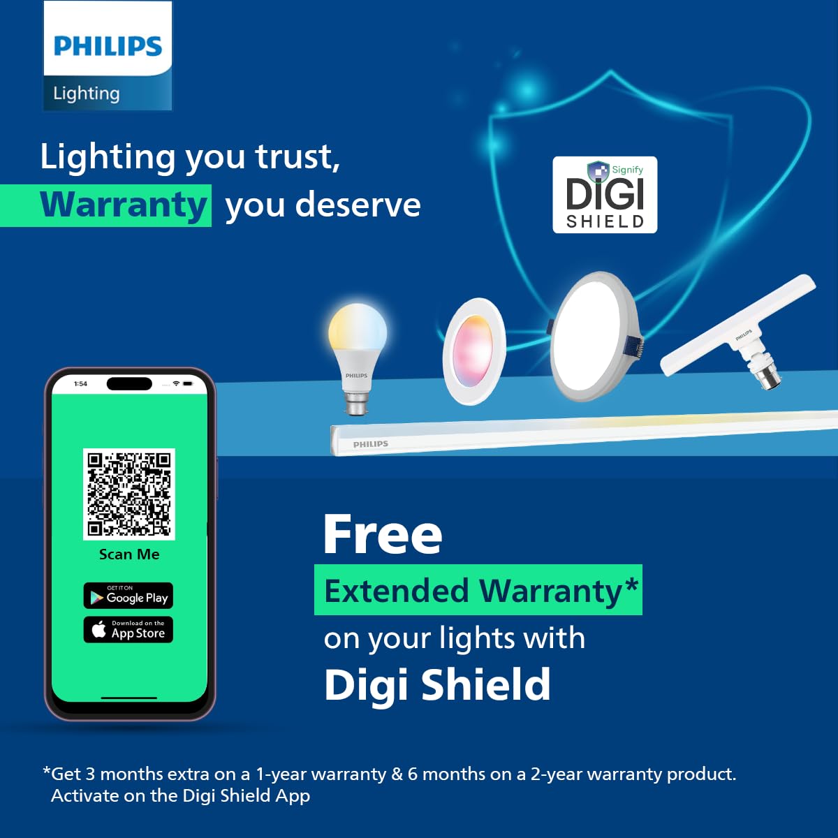 Philips 20W 3-in-1 LED Tube