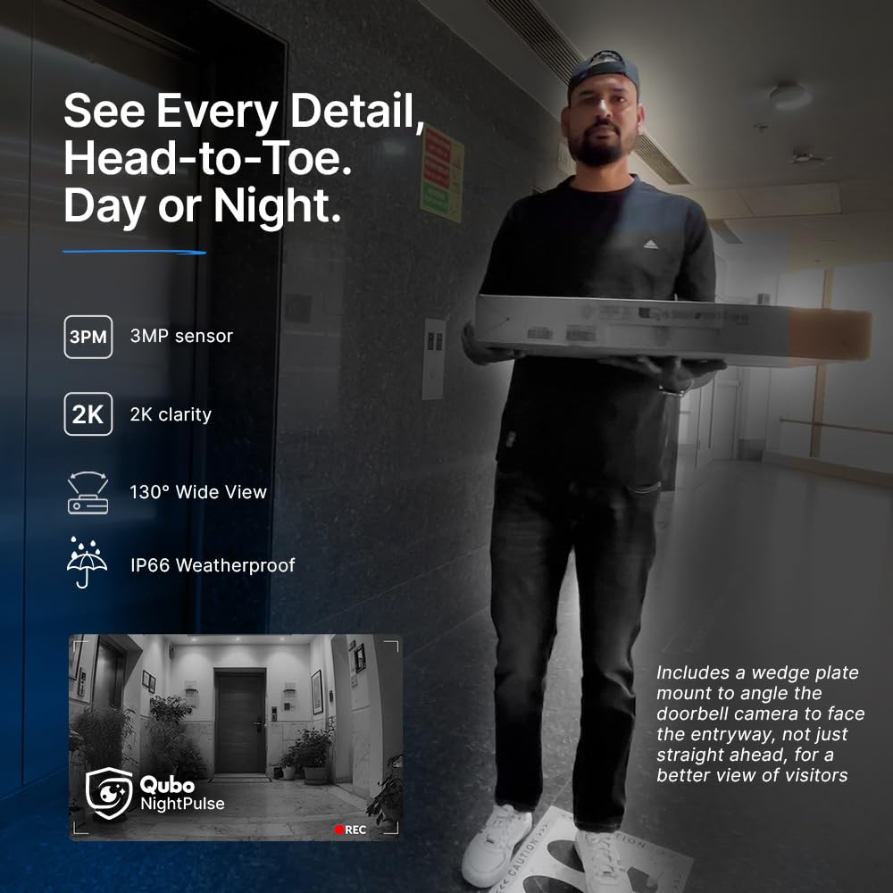 Qubo Smart Wi-Fi Video Doorbell Pro 2K