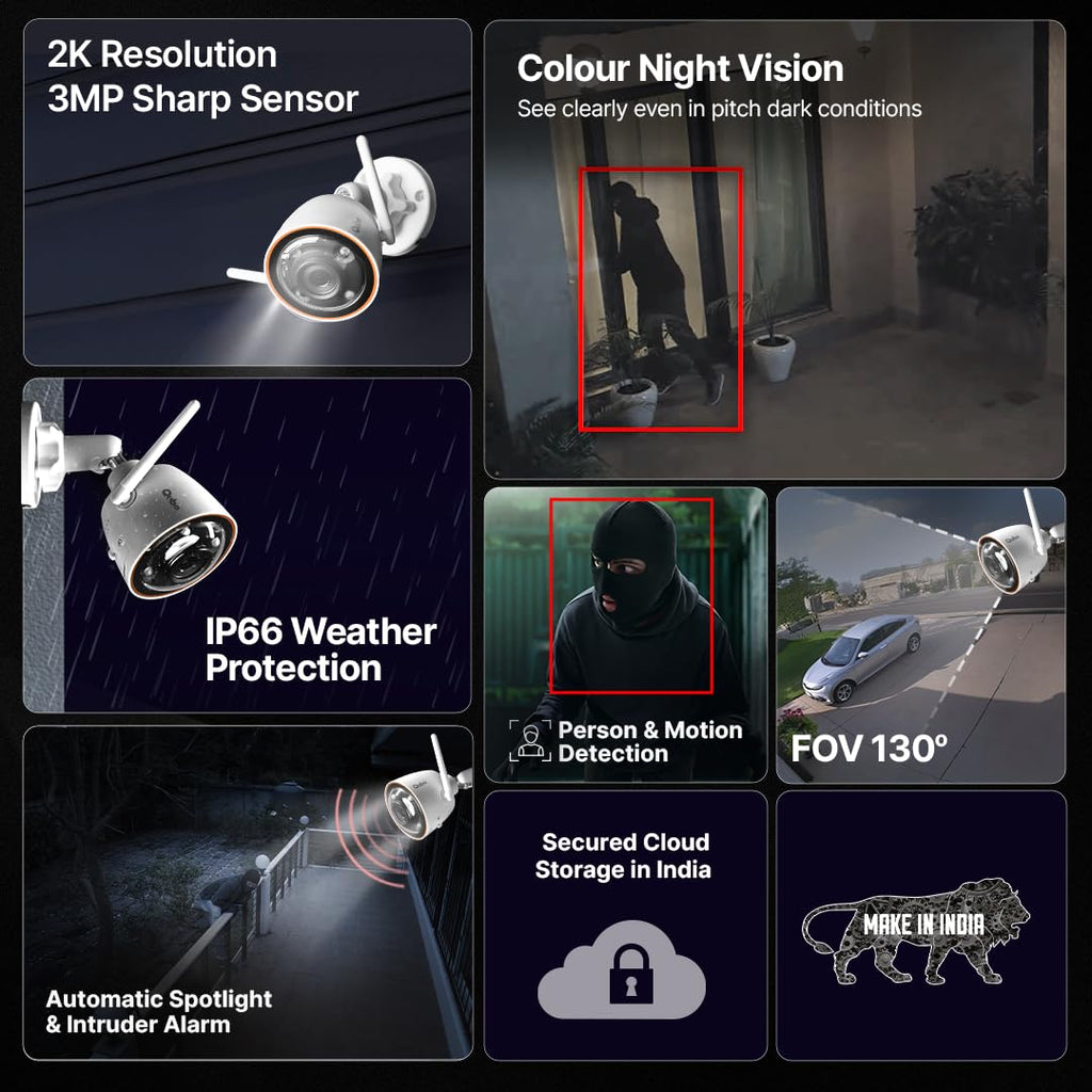 Qubo Smart Outdoor 3MP Bullet Camera
