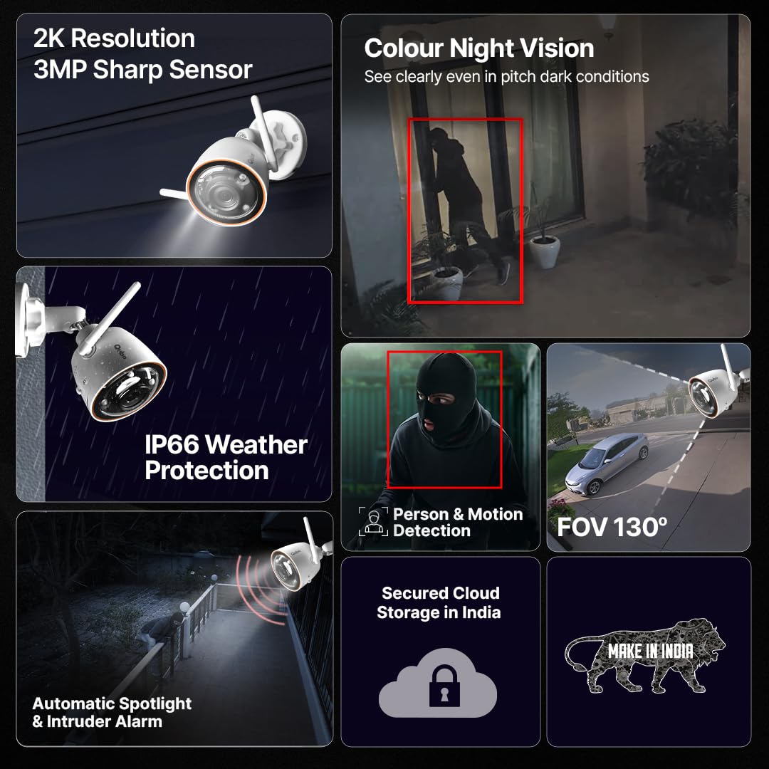 Qubo Smart Outdoor 3MP Bullet Camera