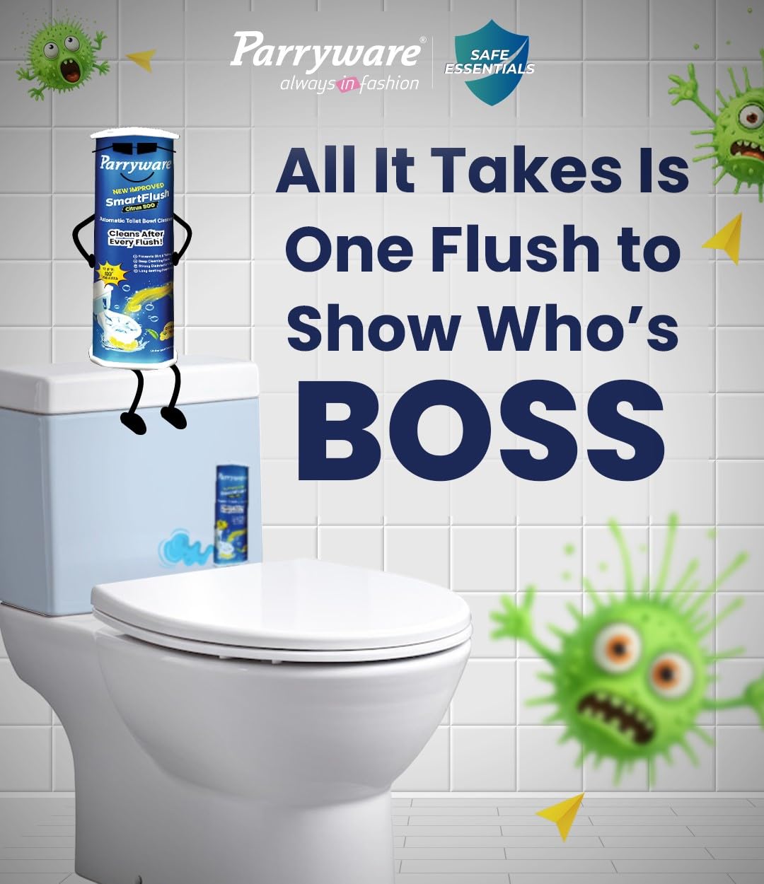 Parryware SmartFlush In-Cistern Automatic Toilet Bowl Cleaner - 500 - 600 Flush