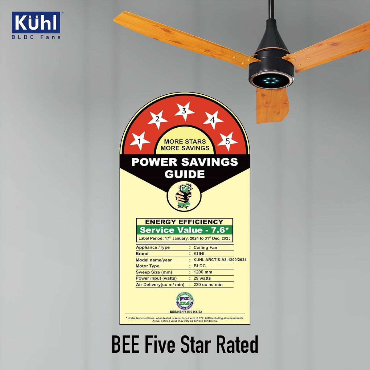 KUHL Arctis A8 1200mm BLDC Ceiling Fan