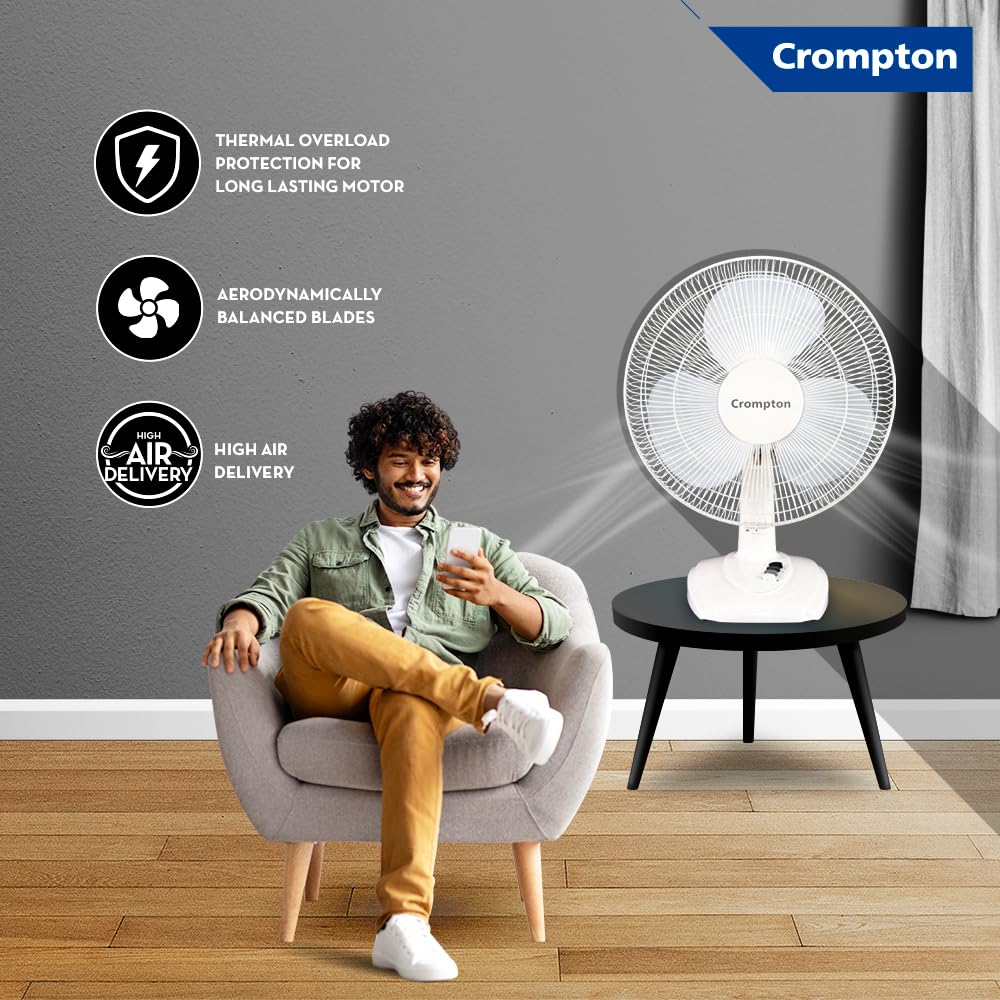 Crompton High Flo Waveplus Table Fan