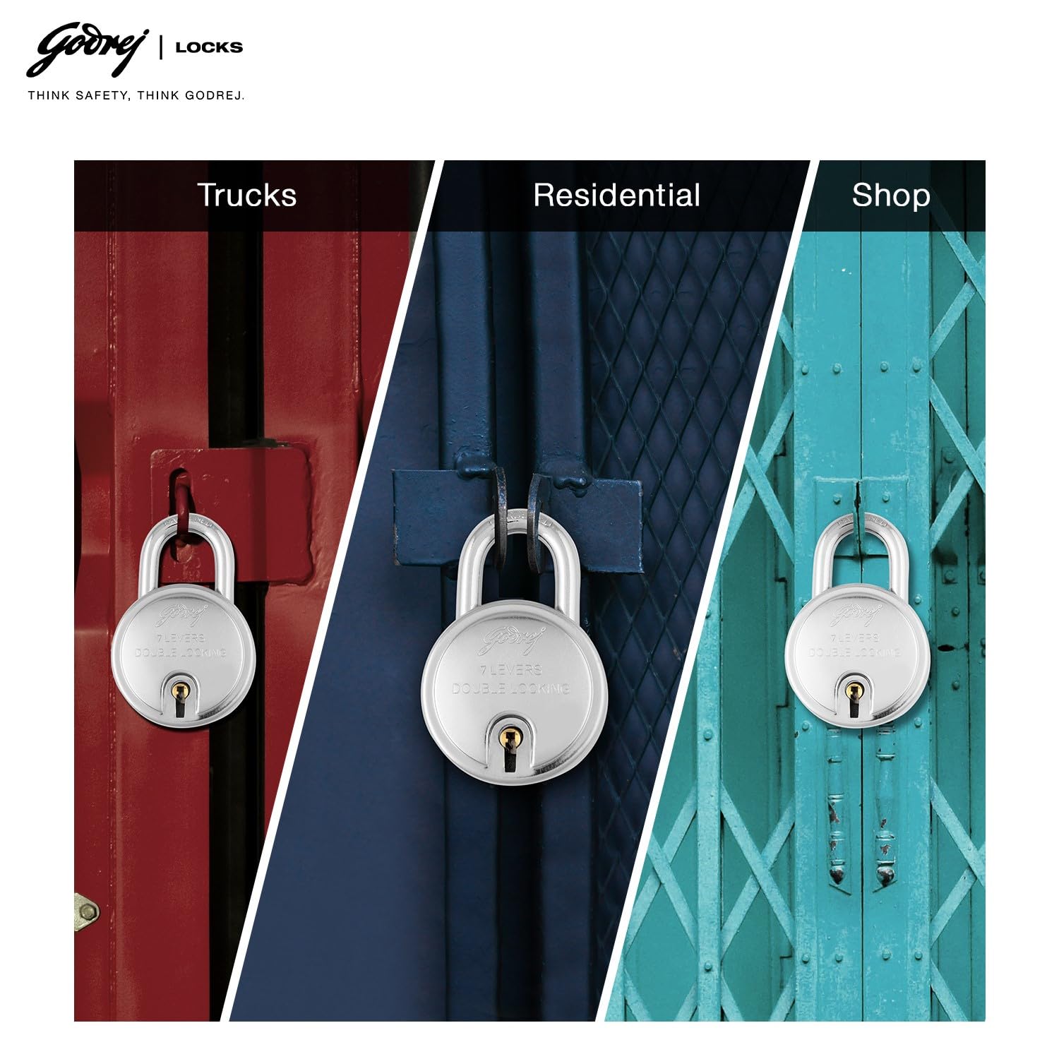 Godrej 7 Lever Round Padlock