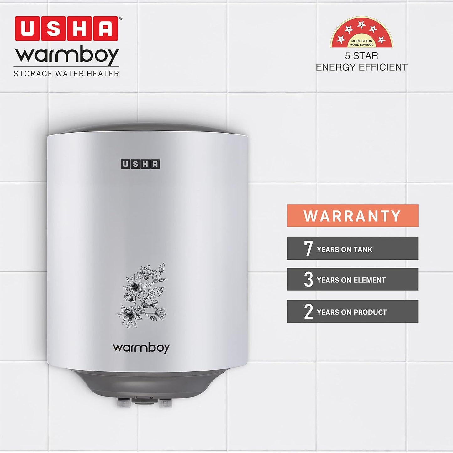 USHA Warmboy 10 Litre Storage Water Heater