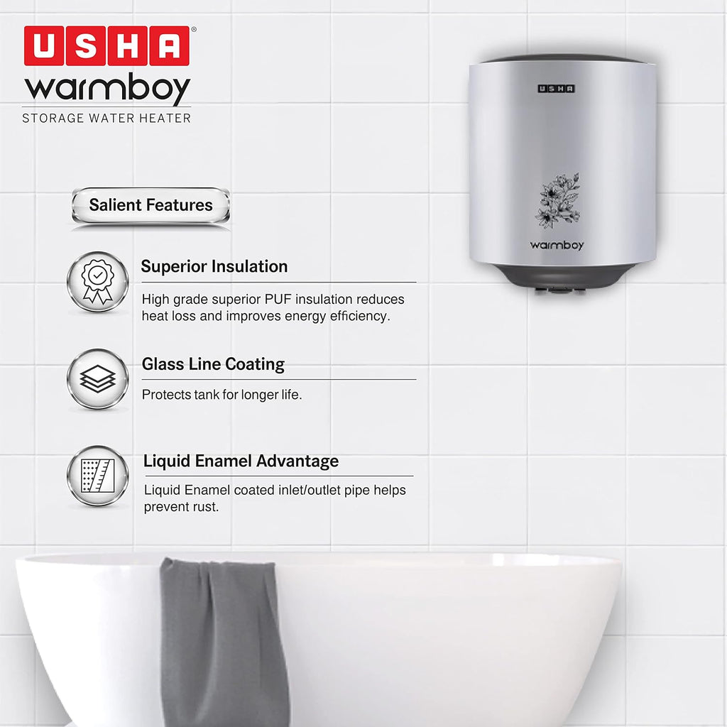 USHA Warmboy 10 Litre Storage Water Heater