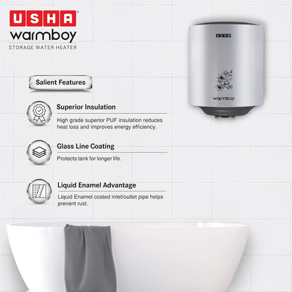 USHA Warmboy 10 Litre Storage Water Heater