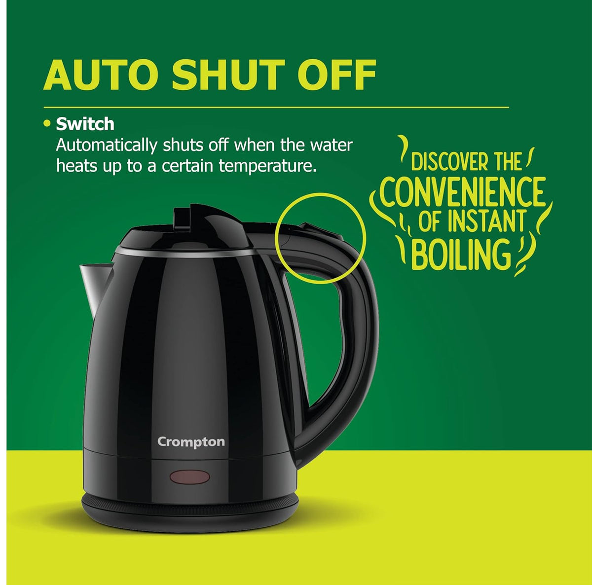 Crompton ActivHot 1.5 Litre Electric Kettle