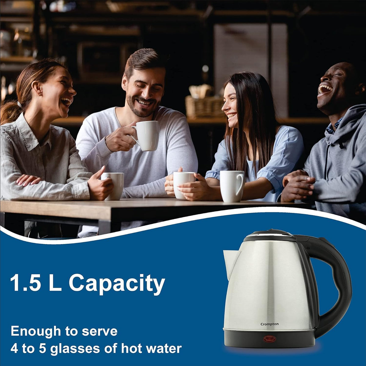Crompton Insta Delite 1.5L SS Electric Kettle