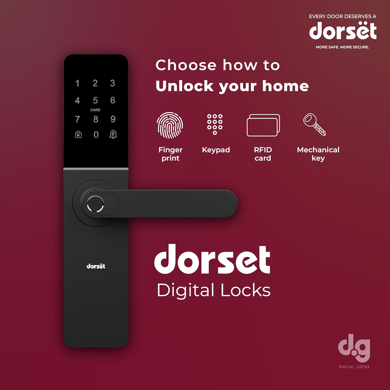 Dorset DG 104 Mortise Digital Door Lock