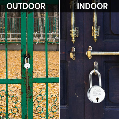 Link Locks Round 50MM Long Shackle Padlock