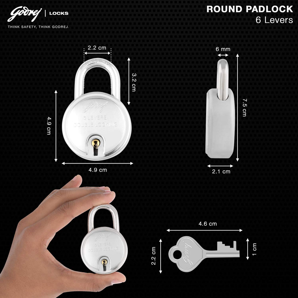 Godrej 50mm Round Padlock
