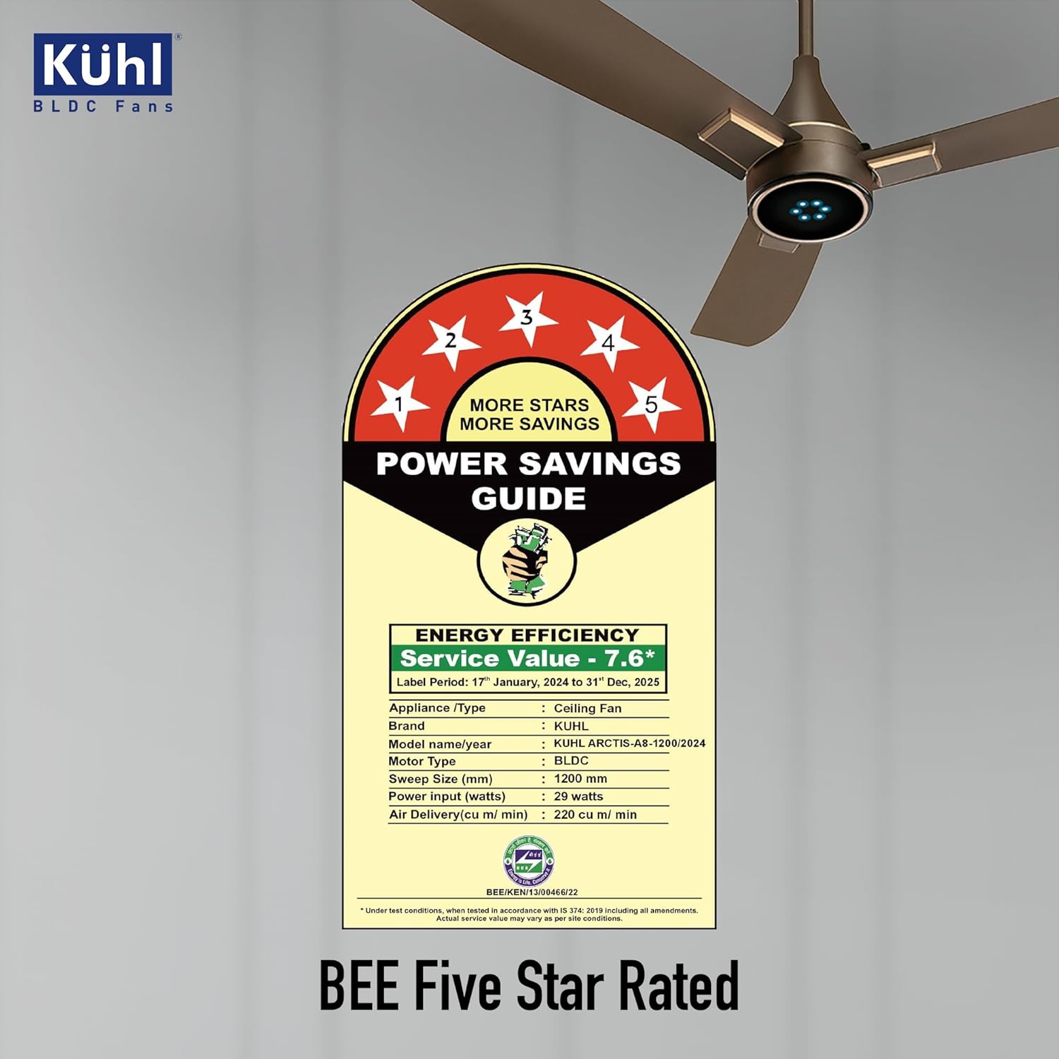 KUHL Arctis A8 1200mm BLDC Ceiling Fan