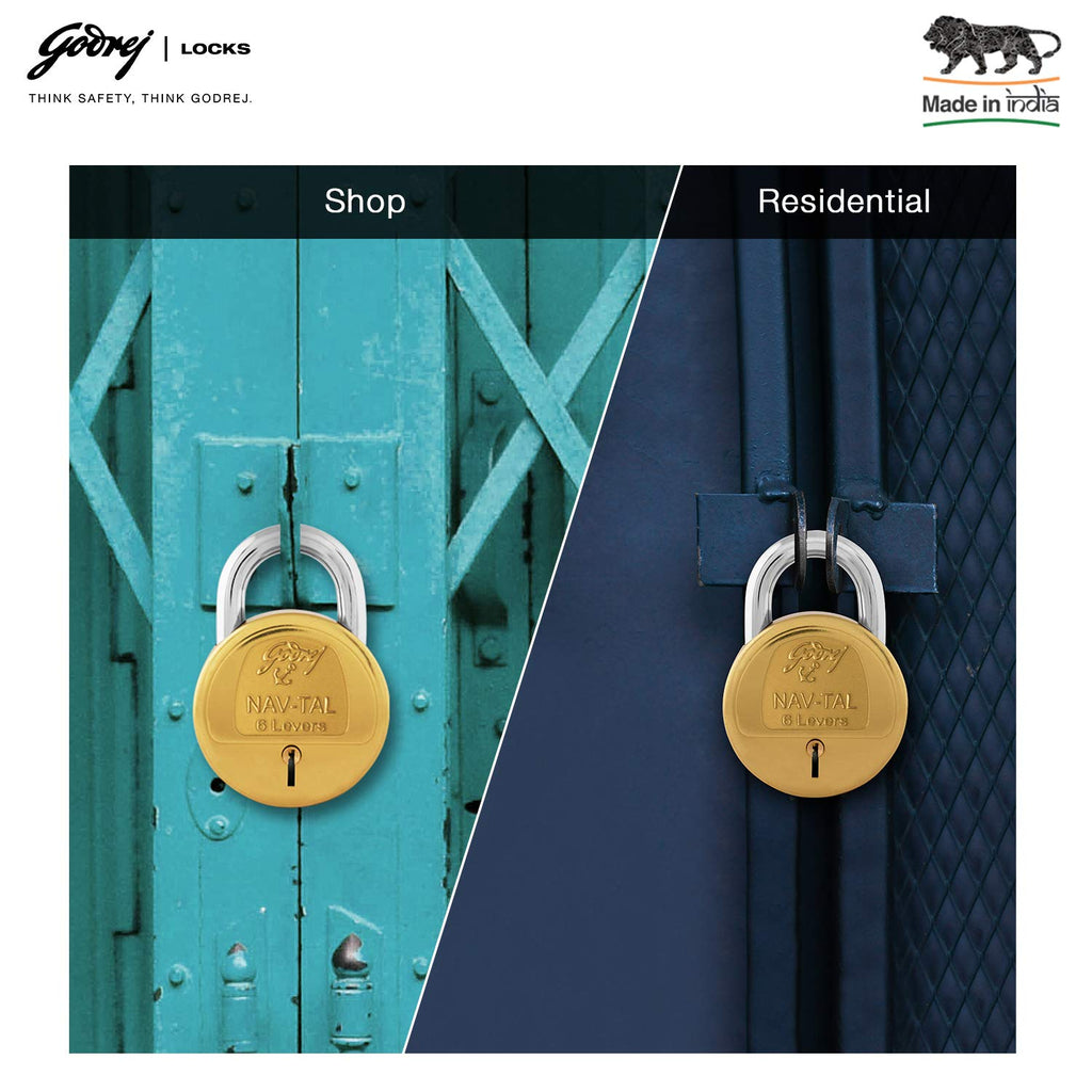 Godrej Navtal 6 Lever Brass Lock