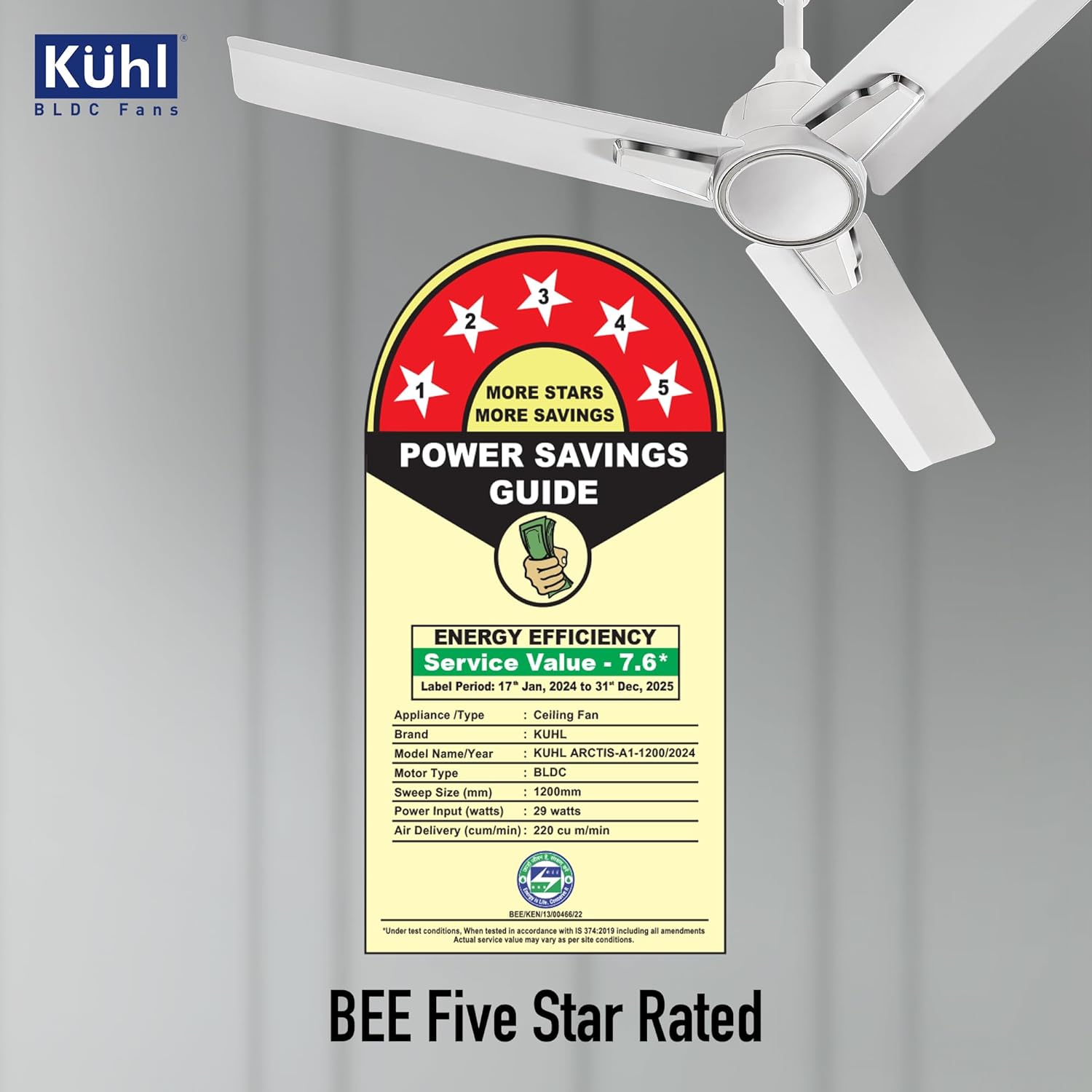 KUHL Arctis A1 600mm BLDC Ceiling Fan