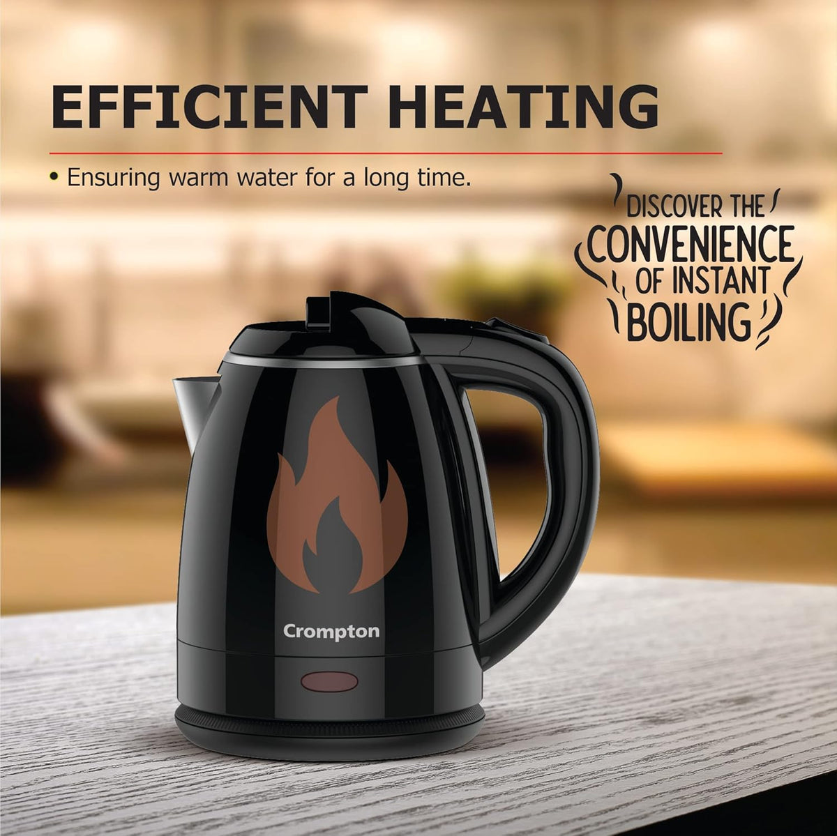 Crompton ActivHot 1.5 Litre Electric Kettle