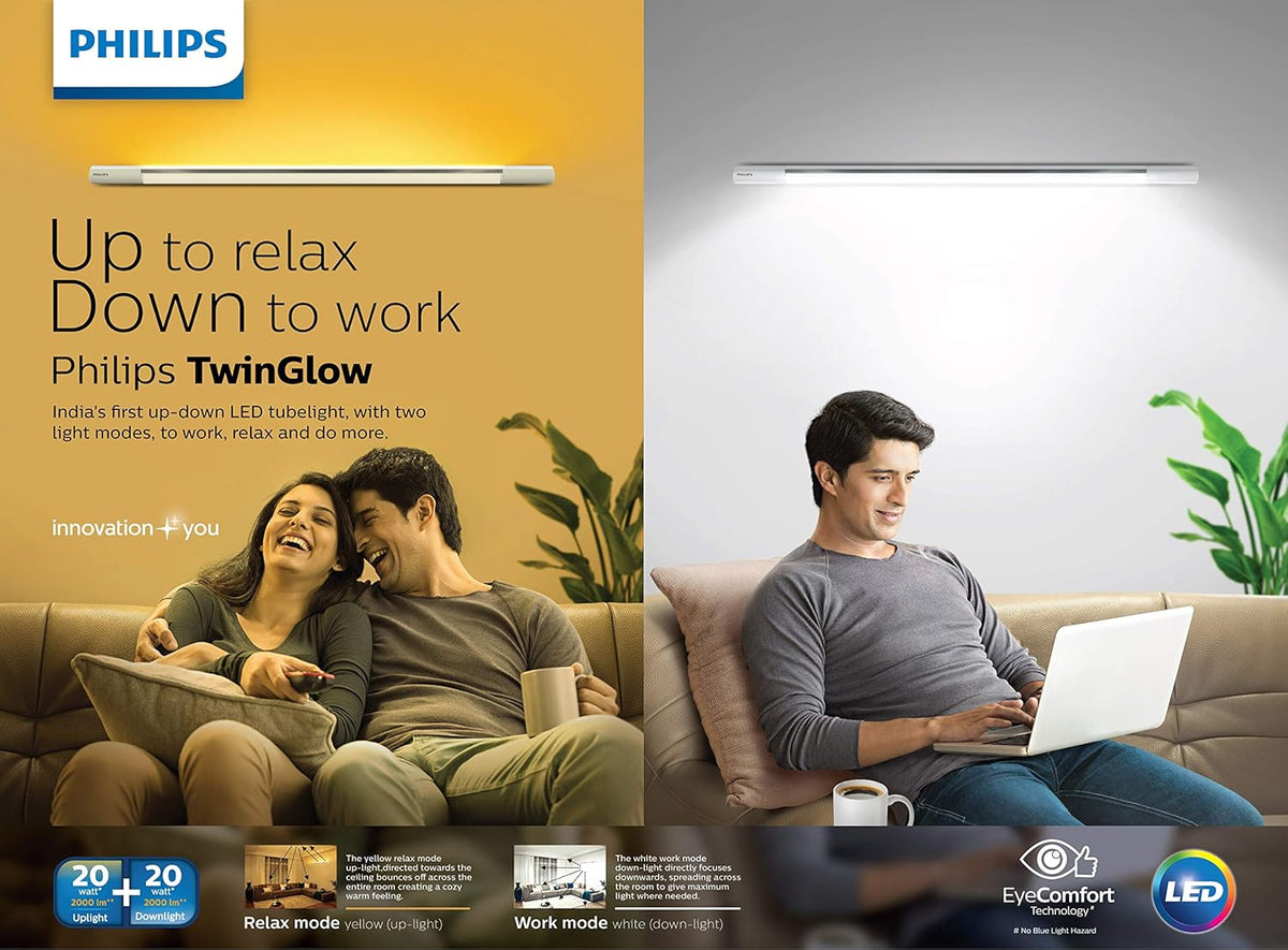 Philips TwinGlow LED Batten Tubelight