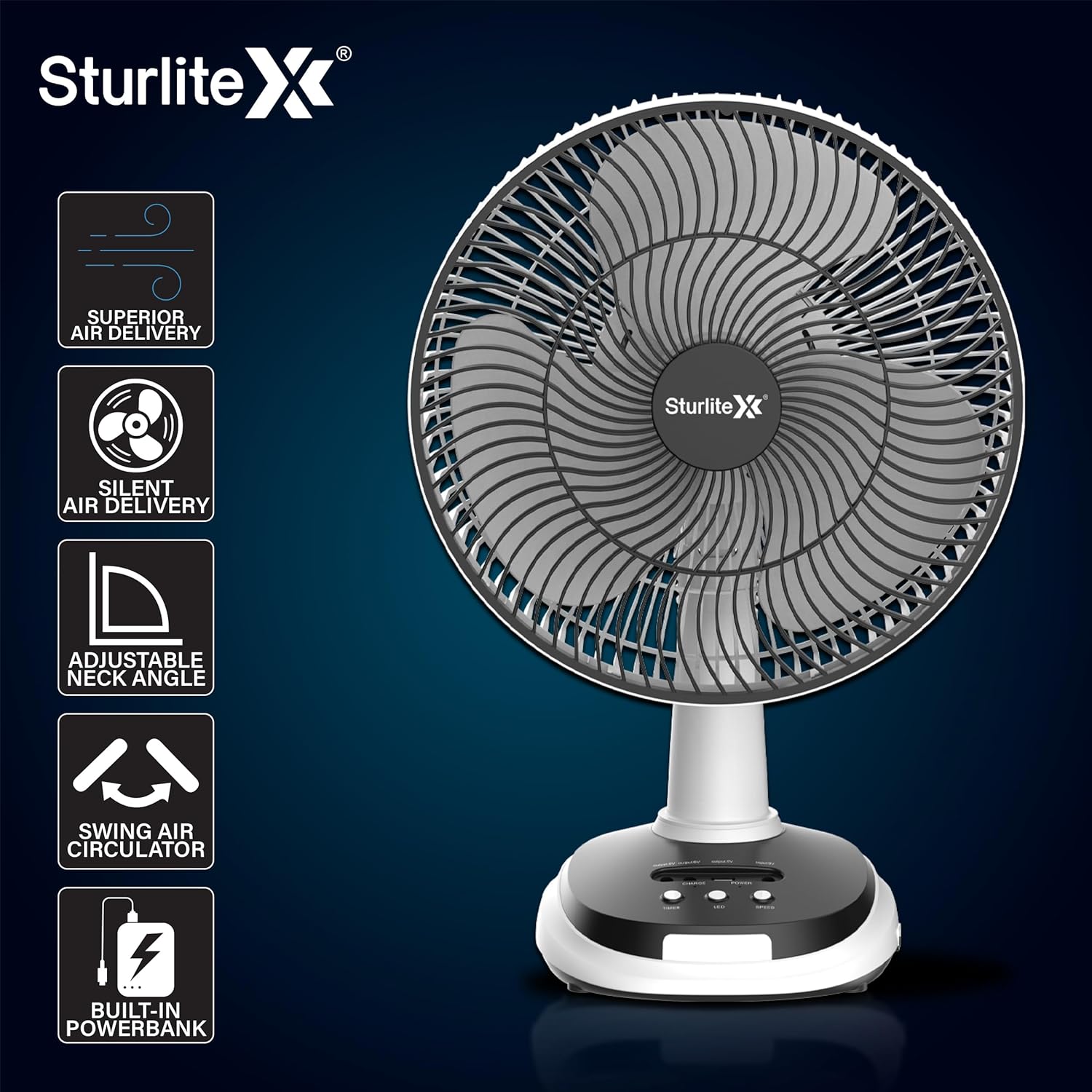 Sturlite Reno 30W Portable Table Fan