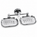 Wellfinish Double Soap Dish Holder | Wall Mounted Stainless Steel Soap Tray | Rust Proof Chrome Finish Bathroom Soap Stand | Soap Holder