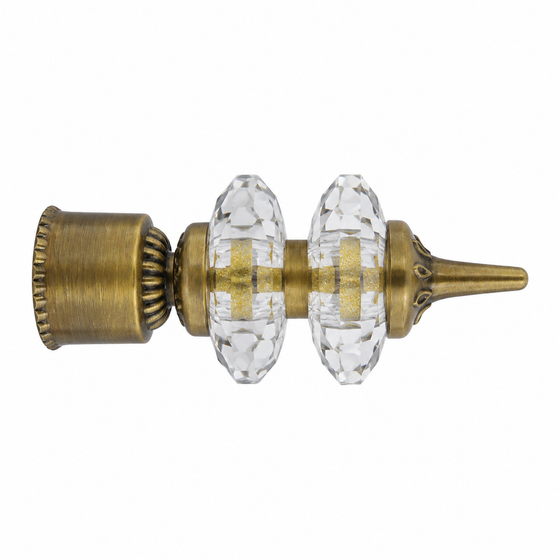 Aluminium Glass Curtain Bracket Set with Mounting Support | Antique Finish