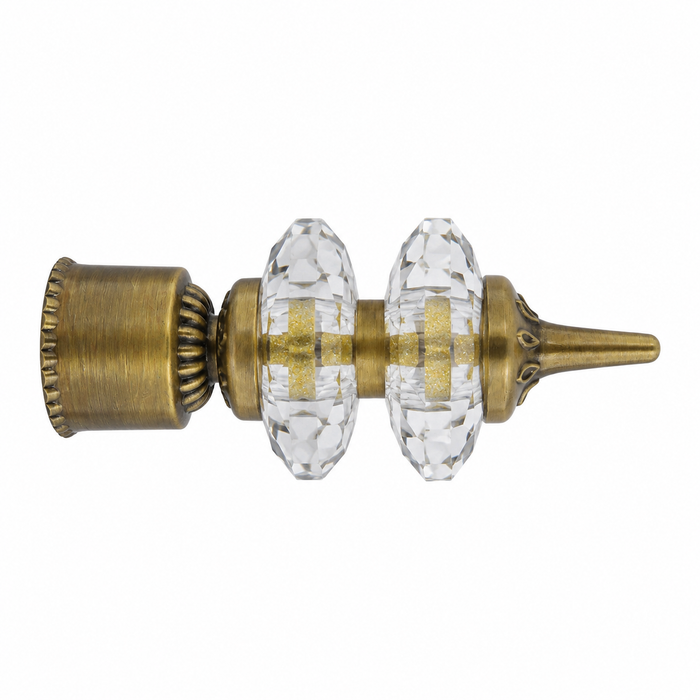 Aluminium Glass Curtain Bracket Set with Mounting Support | Antique Finish