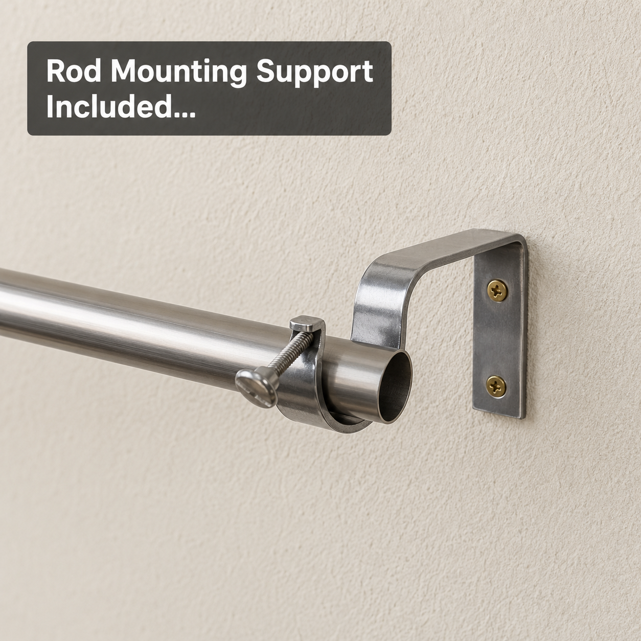 Aluminium Glass Curtain Bracket Set with Mounting Support | Antique Finish