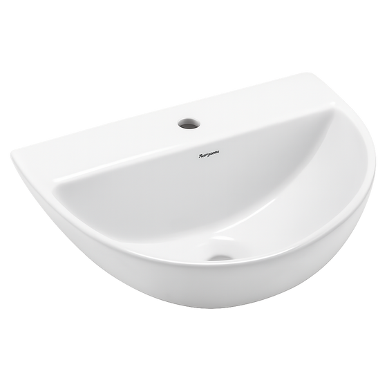 Parryware Kolar Wall Hung Wash Basin with Faucet Hole | White Ceramic Basin | C042E1C