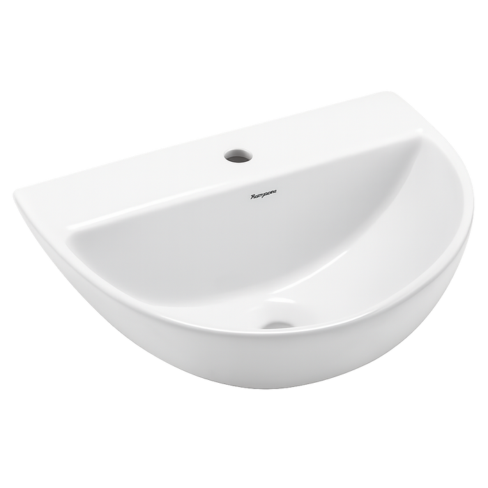 Parryware Kolar Wall Hung Wash Basin with Faucet Hole | White Ceramic Basin | C042E1C